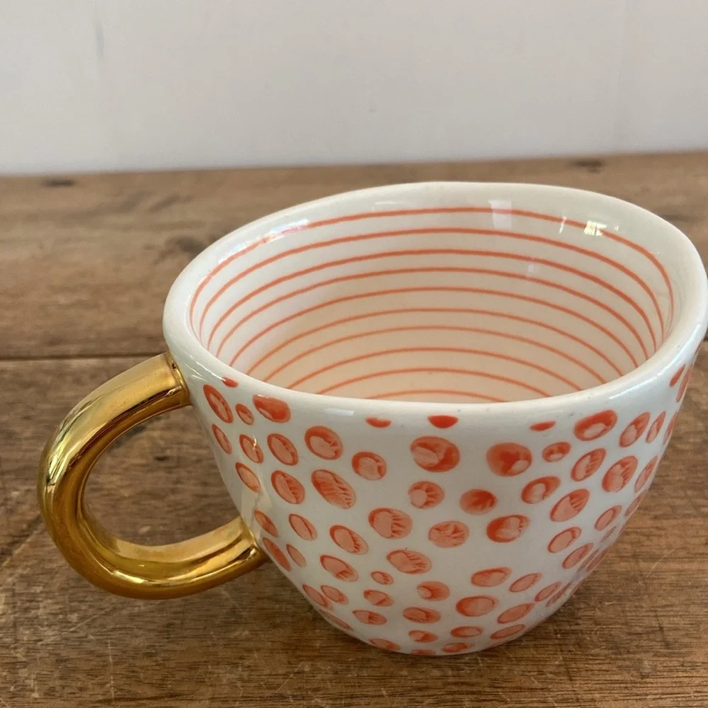 Paper Source Ceramic Polka Dot Mug